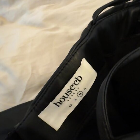 House of CB Luanne black vegan leather corset midi dress - Picture 4 of 8